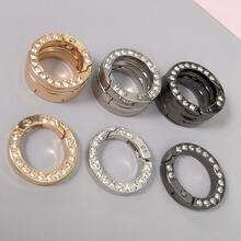 10/6/4pcs Sparkling Crystal Keychain, Rhinestone Keyring, Fashion Accessories Suitable For DIY, Jewelry Metal Keychain Metal Shape Spring Clasp, Outdoor Metal Keychain Key Chain Clip Hook Dog Leash Clasp, Valentine's Day Gift, Couples Set, Christmas Gift - Black - View 4