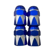 4pcs Dual-Color Crown Style Tire Valve Stem Caps - Plastic Hexagonal Dome Valve Stem Caps, Universal Fit For , , Kawasaki - A - View 8