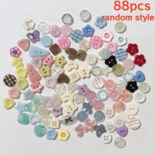 10/20/28/30/38/45/50/66/88/100個 高光彩色樹脂鈕扣 DIY 手作裝飾珠飾配件 可愛鈕扣 - 彩色 - 查看 23