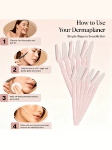 12/40pcs Eyebrow Trimmer And Razor Set, Eyebrow Razor, Hair Removal, Facial Hair Removal, Hair Clipper, Hair Styling Supplies, Hair Clipper, Pouch, Storage Box, Hair Accessories, For Women, Beautiful, Simple Neutral Eyebrow Razor, Stainless Steel Blade Gentle Exfoliating Facial Hair Removal Tool, Makeup Tool Set, Eyebrow Razor, Facial Hair Removal Tool, Facial Razor, Exfoliating Skincare Tool - Multicolor - View 2