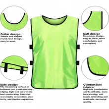 6pcs Basketball Football Training Vests Game Uniform Team Apparel Extended Sports Wear Advertising Vests With Numbers Suitable For Children And Adults/Football Bibs/Scrimmage Vests - Multicolor - View 3