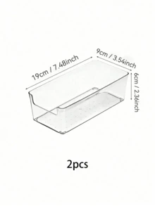 1/3/6pcs Transparent Plastic Storage Boxes, Stackable Clear Organizer Containers, Multi-Functional Drawer-Style Storage Boxes, Suitable For Cosmetics, Skincare, Stationery, Snacks, Kitchen Utensils, Bathroom Toiletries, Suitable For Vanity, Desk, Bathroom, Kitchen, Storage Room - Transparent - View 16