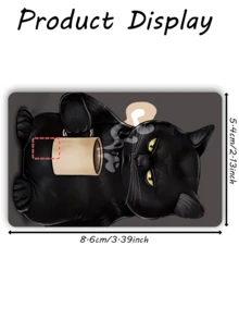 1张咖啡黑猫信用卡贴纸，可爱宠物派对生日礼物，PVC材质，防指纹防刮耐磨，男女通用，情侣适用，适用于小型芯片卡、银行卡、信用卡、交通卡、学生证等，可用于DIY - A款 - 查看 13