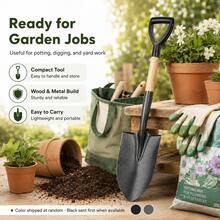 70cm High-Strength Metal Garden Shovel With Wooden Handle, Small Digging Trowel - 70cm - View 6