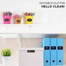 200pcs Removable Chalkboard Sticker Labels For Home Kitchen Supplies, Book Labels, Office Labels, Office And Study Supplies/Stationery Stickers/Doodle Stickers, Birthday/Easter/Presidents' Day/Christmas/Family/Friends/Boys/Girls Gifts, Classmate School Label Stickers - 200pcs - View 1