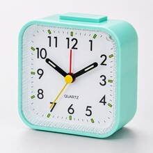 1pc Silent Sweep Non Ticking Analog Alarm Clock, Luminous Dial Desk Clock For Night Viewing, Snooze Function Night Light Bedside Clock, Compact Quartz Table Clock With Large Easy Read Numbers, 1 AA Battery Powered Battery Not Included - Multicolor - View 14