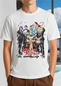 White Unisex T-Shirt With Shangri-La Frontier Official Group Photo - Anime Characters In Suits - 白色 - 查看 10