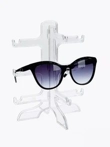 1pc Fashion Eyewear Storage Display Rack, Eyewear Organizer Display Rack Can Hold 5 Pairs Of Glasses - Clear - View 7