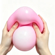 Extra Large Japanese Style Malleable Steamed Bun Slow Rebound Stress Relief Squeeze Toy, Soft TPR Bread Squeeze Ball Sensory Toy, Desk Decor, Squishy Toy - Multicolor - View 12