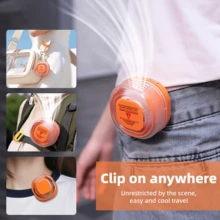Portable Silent Mini Bladeless Electric Fan, Shirt Clip-On Fan, 3-Speed Hands-Free Neck Fan, Suitable For Outdoor, Travel, Office Use, Travel Accessory, Gift, Battery Capacity: 1000mAh - A - View 7