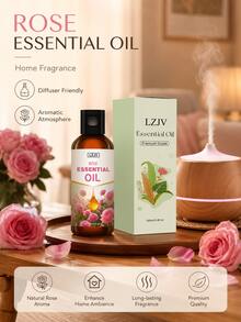 30ml/Rose Scented Essential Oil, Rose Aromatherapy Essential Oil, Suitable For Aromatherapy Diffuser, Humidifier, Soap/Candle Making, Ideal Gift - Rose Essential Oil - View 3