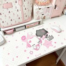 Pelindung Alas Meja Kulit Layar Penuh Motif Polka Dot Bintang Not Musik Tetesan Hujan Anime Jepang Malaikat Y2K Alas Mouse Lucu Alas Meja Kantor Tahan Air Anti Selip PU Alas Meja - View 30
