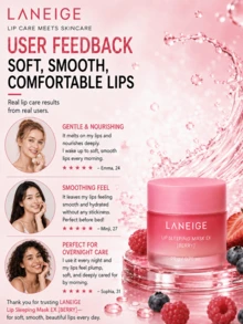 Laneige 兰芝唇部睡眠面膜，20克/0.7盎司 - 畅销产品，经皮肤科医生测试，蕴含浆果提取物和3%乳木果油，4周内改善唇纹，提升唇部光泽，滋养干燥/皲裂的双唇，夜间修护，妆前打底，适合敏感/受损唇部肌肤 - 蘭芝睡眠唇膜 莓果味 - 查看 9
