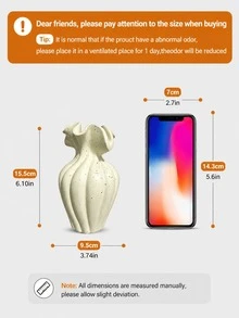 1pc Beautiful Vase, Compact Size, Suitable For Desktop Display, Suitable For Dried Flowers And Fresh Flowers, Features Rough Frosted Surface Design, Fashionable And Novel, Modern Style, Suitable For Young People, Middle-Aged People And Young People - Multicolor - View 9