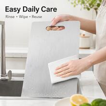 3pcs/Set 30*40cm, 23*34cm, 20*30*15*25cm High Quality Titanium Steel Cutting Boards - Double-Sided, Stainless Steel, Smooth Surface, Suitable For Kitchen And Dining Table Use - Multicolor - View 7