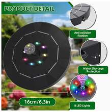 Outdoor Solar Fountain With Interchangeable Nozzles,Solar-Powered Floating Fountain Pump , DIY Solar Water Fountain Kit Natural Aesthetic, Easy Installation For Garden, Pond, Terrace, Pool, Courtyard & Rockery - 3W - View 4