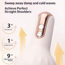 USB充電式可攜式電動按摩刷，9段溫控震動按摩器，適用於腹部、腿部、背部及多部位可攜式按摩器，理想居家SPA按摩器，USB充電，1200mAh鋰電池 - 送給父母的完美禮物，節日禮物 - 多色 - 查看 7