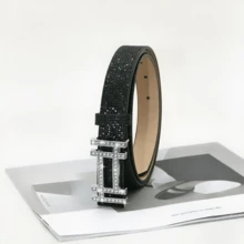 APLCSEY 1pc European And American Fashion Personalized Versatile Sequin Denim Belt With Versatile Design Sense For Women - Sequins - View 3