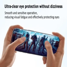 4pcs Anti-Blue Light Tempered Glass Screen Protector, Compatible With IPhone 17 Pro Max, 17E/17P Pro/16/16 Plus/15 Pro/15/14/13/12/11/XR/XS, Full Coverage | Eye Protection | Anti-Fingerprint | Case Compatible - 4PCS - View 4