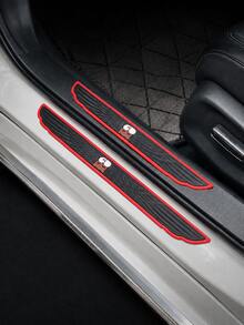 4Pcs Cute Cartoon Car Door Sill Protector Strip, PVC Anti-Scratch Threshold Protection Sticker, Non-Slip Waterproof Universal Auto Door Edge Guard, Anti-Scratch PVC Threshold Protector,Car Interior Decoration Accessories,Cartoon Car Decoration - A - View 8
