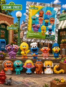 Monogram 1pc Officially Licensed  Blind Box Anime Figure Keychain Cookie Monster Big Bird Ernie Bert Backpack Decor Gift - Multicolor - View 2