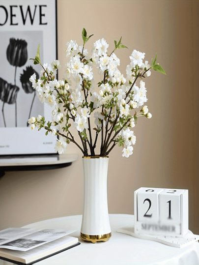 ZaiYe 1pc/4pcs Artificial Cherry Blossoms, Instantly Bloom Eternal Cherry Blossom Season Beauty, Wedding Decoration Artificial Pink Cherry Blossoms, Romantic Wedding Scene Enhancement, Suitable For Living Room