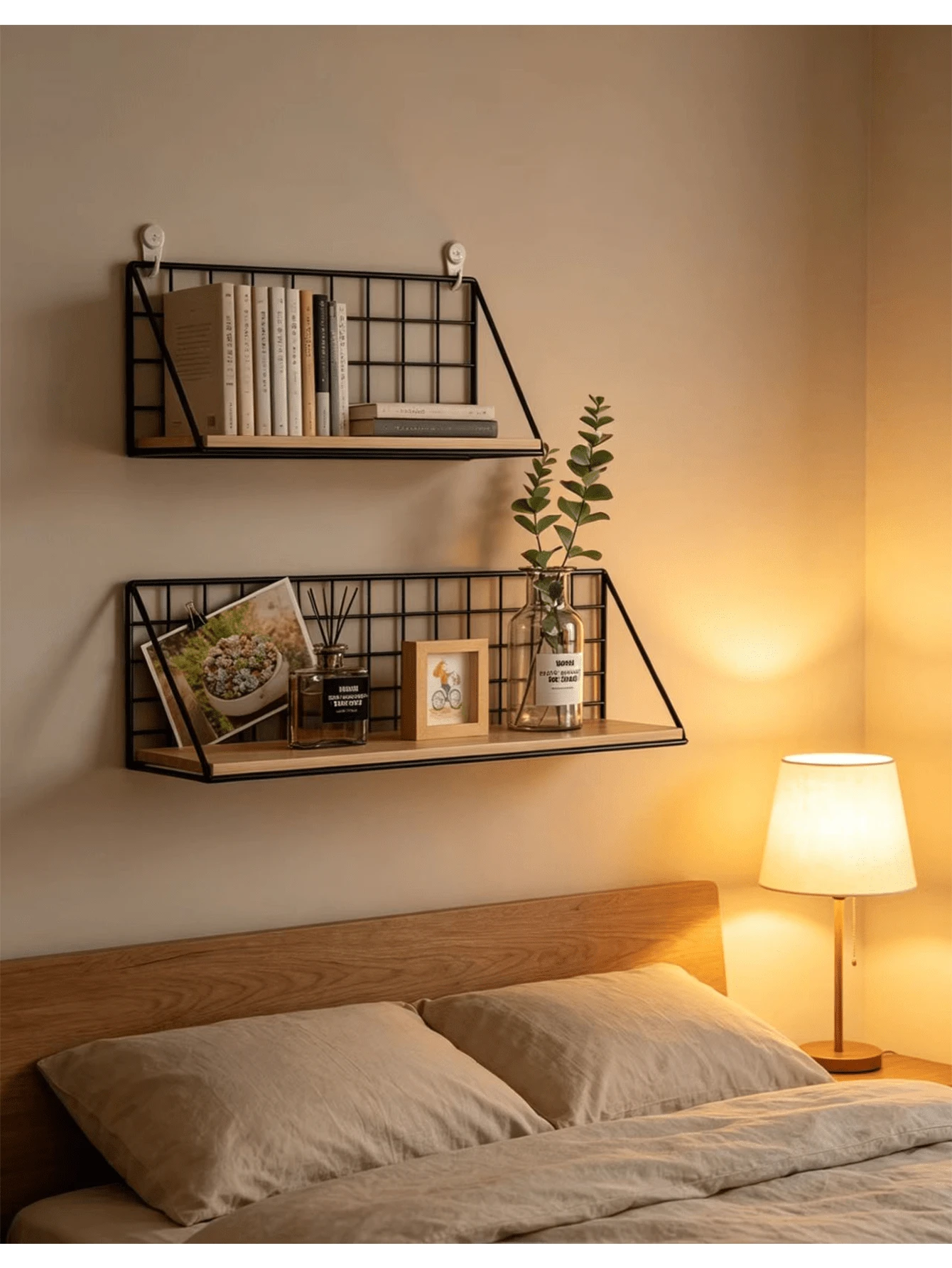 1/3 piezas Estante de almacenamiento montado en la pared, Negro Premium Clásico, Disponible en tamaños Grande (25cm), Mediano (35cm), Pequeño (45cm), Adecuado para almacenamiento y decoración en baño, dormitorio, sala de estar y cocina. - Negro - Ver 1