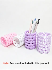 1個創意心形筆袋（塑膠材質）－適合學生的文具禮品，兼具收納與裝飾功能，可整理學校用品並作為可愛桌面裝飾，也是耐用的辦公必需品收納盒，適合情人節浪漫送禮，特別適合返校季，是教室必備的實用收納與美化桌面小物 - 愛心筆筒 - 查看 8