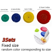 1 bộ/2 bộ/3 bộ/4 bộ bánh xe quét may bằng nhựa cứng kèm thước đo, nhiều kích cỡ, màu đỏ hoặc xanh, phù hợp cho thủ công và chần bông, màu ngẫu nhiên - Nhiều màu - Xem 13