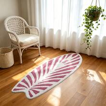 1pc Surfboard Shaped Rug, Y2K Room Decor Surfboard Mat, Non-Slip Super Soft Carpet For Living Room, Bedroom Doormat - Pink - View 10