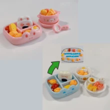 Cute Bento Box & Bowl Set, Dollhouse DIY Decoration Accessories - Baby Blue - View 11
