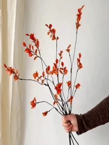 ZaiYe 1pc/2pcs, 39.37 Inch Artificial Red Lingonberry Branches, Holly Berry Branches Suitable For Autumn & Winter Decor, Chinese New Year, Easter, St. Patrick's Day, Weddings, Parties And Home Dining Table Centerpieces - Multicolor - View 7
