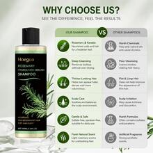 Hoegoa Rosemary Keratin Shampoo, Volumizing & Thickening Hair Shampoo For Thinning-Looking Hair, Gentle Moisturizing Cleanser For Dry Damaged Hair, Strengthening Hair Care For Women & Men, Soft Fluffy Hair, All Hair Types - Shampoo - View 5