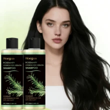 Hoegoa Rosemary Keratin Shampoo, Volumizing & Thickening Hair Shampoo For Thinning-Looking Hair, Gentle Moisturizing Cleanser For Dry Damaged Hair, Strengthening Hair Care For Women & Men, Soft Fluffy Hair, All Hair Types - Shampoo - View 3