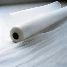 1pc White Encrypted Soft Mesh Tulle Fabric Tulle Decoration DIT Fabric - White - View 2