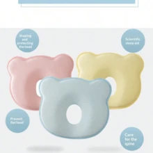 1pc Cute Cloud Shape Pet Neck Pillow, Memory Foam Neck Protection Deep Sleep Pillow, Portable Soft Breathable Cushion For Small Medium Cats And Dogs, For Home Travel Outdoor Party, Four Seasons Use - Baby Blue - View 3