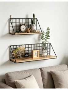 1/3 piezas Estante de almacenamiento montado en la pared, Negro Premium Clásico, Disponible en tamaños Grande (25cm), Mediano (35cm), Pequeño (45cm), Adecuado para almacenamiento y decoración en baño, dormitorio, sala de estar y cocina. - Negro - Ver 2