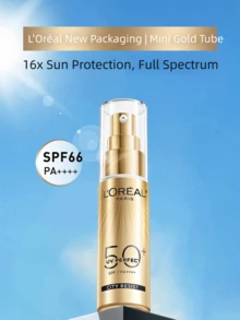 Protector Solar L'Oreal Gold Tube SPF50+ PA++++ Adecuado para Piel Sensible, Protección de Espectro Completo Transparente y No Pegajosa - 30 ml - Ver 2