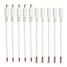 5/10pcs DC 5521 Female To Male Connector Cable, DC Power Plug Cable Socket Adapter Connector, Suitable For CCTV Solid Color 3528 5050 LED Strip - 15CM/5.9inch - View 4