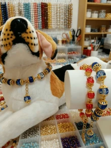 Kit de manualidades de cuentas fácil de hacer: Suministros paso a paso para hacer pulseras y collares para mascotas para principiantes - Multicolor - Ver 2