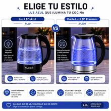 2L Glass Electric Kettle With LED Light For Modern Kitchen - US A Type Plug(110-127V) - View 4