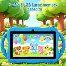 Qetupa 7-Inch Android 13 Kids Tablet, 4GB RAM + 64GB ROM, RK3562 Quad-Core 1.3GHz Processor, 1024*600 IPS Touchscreen, 3500mAh Battery, 2MP+5MP Dual Cameras, Perfect Gift - Blue - View 3
