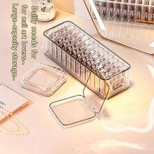 Wearable Nail Storage Box, Transparent PET Acrylic Nail Art Storage Box With 12 Mini Storage Boxes, Dust-Proof Nail Art Storage Box, Suitable For Fake Nails, Nail Salons And Home Use - Multicolor - View 5