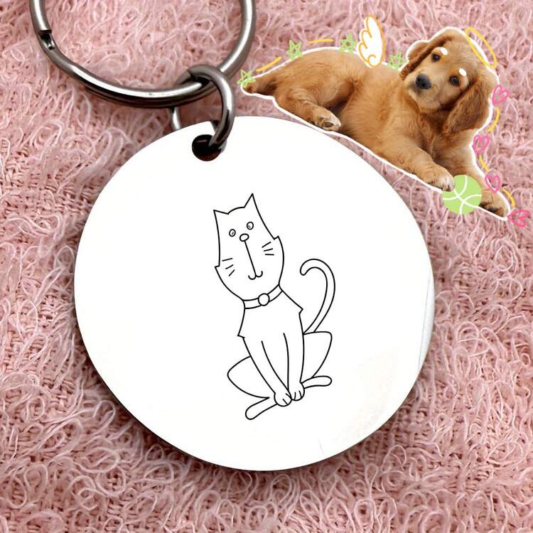 Uniform Identity Tag For Group Farming, Standard Stainless Steel Pendant & Dog Tag Identity Plate, Batch Matched With Pet Collar Accessories, Neat And Unified Style, Convenient For Daily Management, Suitable For Multi-Pet Breeding Farms - Multicolor - View 6