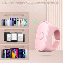 Remote Page Turner Ring For Kindle Paperwhite/Scribe/Oasis, Wireless RF Remote Clicker, Compatible With IPhone, Android Tablets, E-Readers, Camera Shutter And Video Trigger - Multicolor - View 3