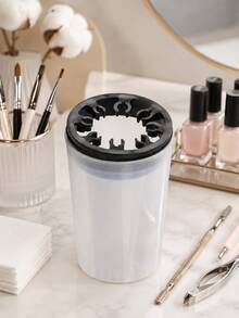 Nail Art Brush Cleaning Cup With Lid, Acrylic Gel Brush Cleaner Jar & Nail Tool Holder, Portable Nail Storage Organizer For Gel Painting Brushes, Nail Care Products, Nail Supplies, Nail Tools, Nail Art Cleaning & Organizing For Salon And Home Manicure Users - Multicolor - View 11