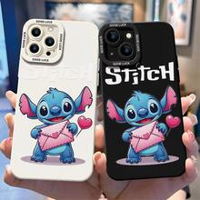 Disney Lilo & Stitch Stitch Phone Case - Sweet Stitch With Love Letter And Heart Balloon, Romantic Cartoon Design, Compatible With IPhone 17/16/15/14/13/12/11 Pro & Galaxy S25/S24/S23/S22, Ideal For Birthdays, Holidays, Graduation Gifts For Family, Friends, Classmates. - trắng - Xem 3