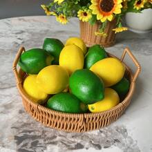 3pcs/Set Artificial Lemon Yellow Lemon Foam Fake Fruit Model, Home Decor, Photography Props And Hotel Display Holiday Essentials - Multicolor - View 3