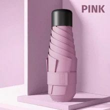 1pc Portable Umbrella, UV Protection Lightweight Folding Umbrella, Compact Travel Umbrella With Storage Bag, Lightweight Metal Ribs, UV Protection, Mini Design, Suitable For Sunny And Rainy Days, Multiple Colors Available, Compact Sun Protection Design With Metal Handle, Spring And Summer Choice, Bridesmaid Gift - D - View 11