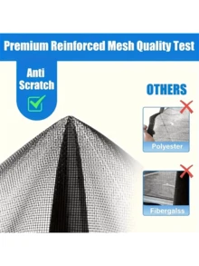 1pc Black Self-Sealing Magnetic Screen Door With Magnetic Mesh Screen, Keeps Insects Out, Easy To Install, Suitable For Summer Use - Multicolor - View 4